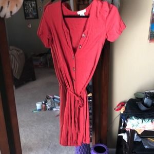 Red urban‎ romantics midi dress